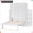 Rotating Queen Murphy Bed Combo with Hidden Wall Cabinet, Convertible Desk & Storage Shelves - Space-Saving Multifunctional Solution for Home Office & Small Rooms (White)-334376186