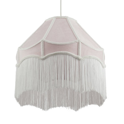 Traditional Victorian Empire 40Cm Lamp Shade In Soft With Tassels By Happy Homewares