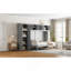 Grand lit escamotable mural avec armoires, gris