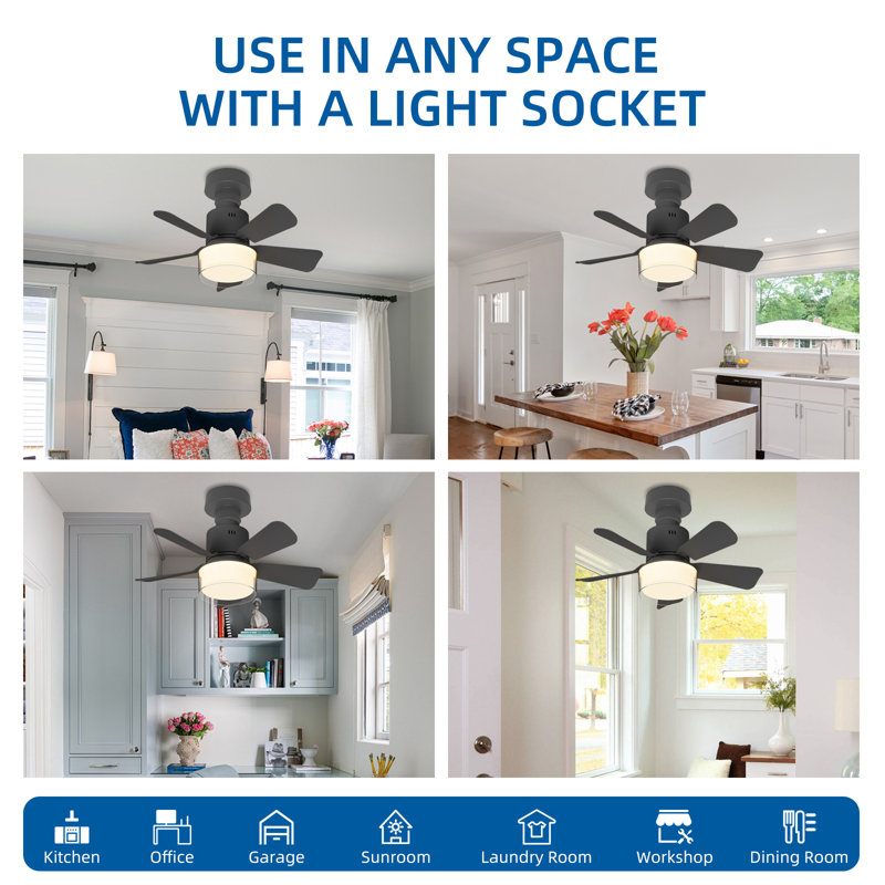 60-watt Equivalent Dimmable Led Light Bulb With Selectable Color Temperature, Socket Fan Light With Remote, E26/medium (standard) Base (1-pack)