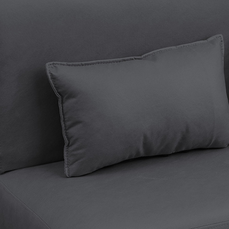 Causeuse Dieuwke 39,3 po, Mélange de polyester gris foncé