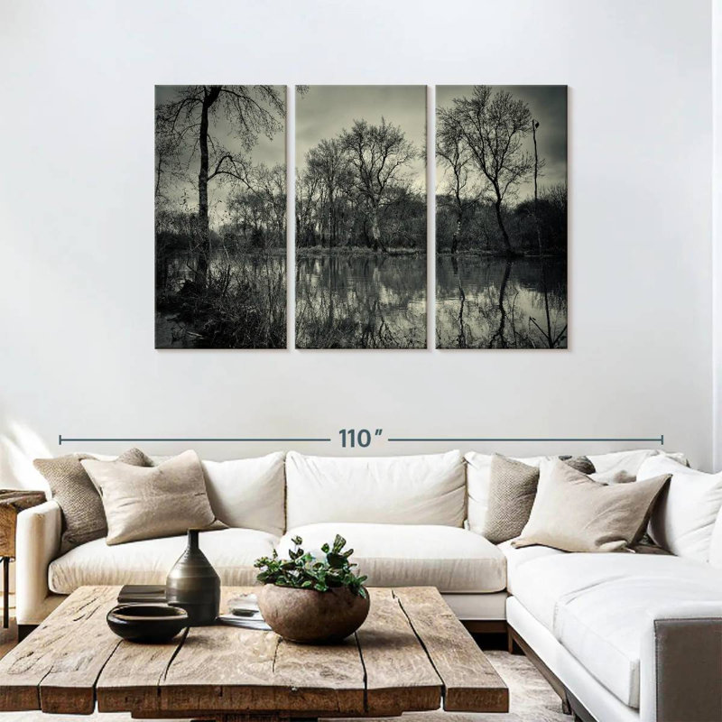Paysage gothique, H 48 po x l 74 po