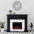 Cambridge Sofia 53-in. Electric Fireplace Mantel with Marble Inlay and Log Display-136098085
