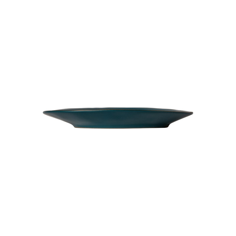 Stacked Organic Handmade Stoneware Salad/Dessert Plate, Blue