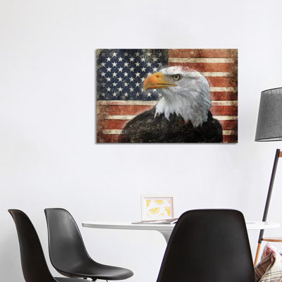 «Eagle and Flag» par Jace Gray - impression sur toile tendue