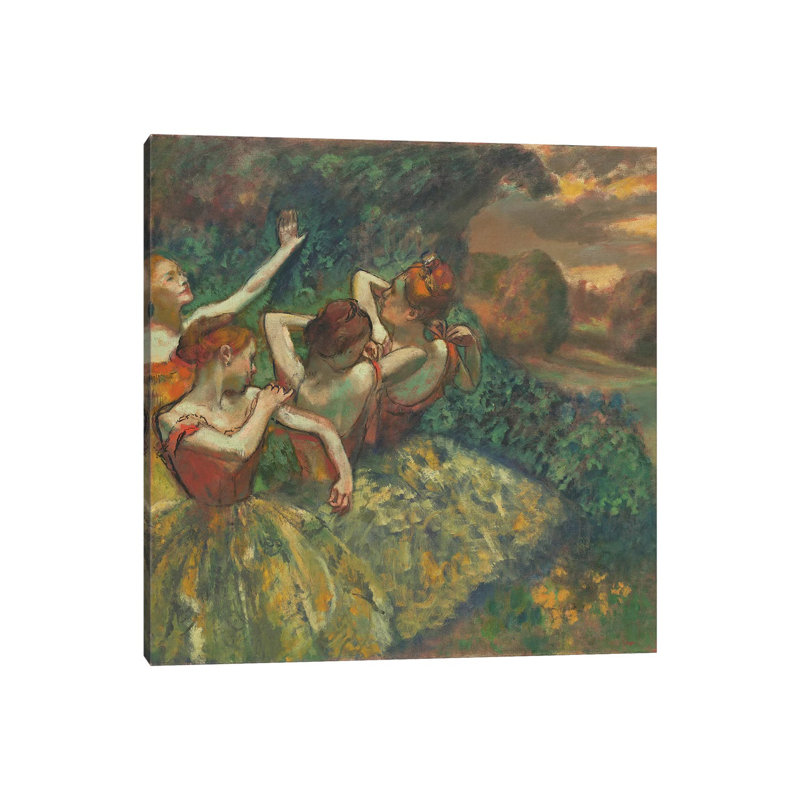 Four Dancers, C.1899 by Edgar Degas - Wrapped Canvas Painting, 45.72 cm H x 45.72 cm W x 1.91 cm D