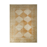 Distressed Homage Hand Knotted Wool Geometric Area Rug