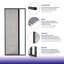 Porte moustiquaire pliable rétractable l 32-36 "x H 80" S3.0-127123035