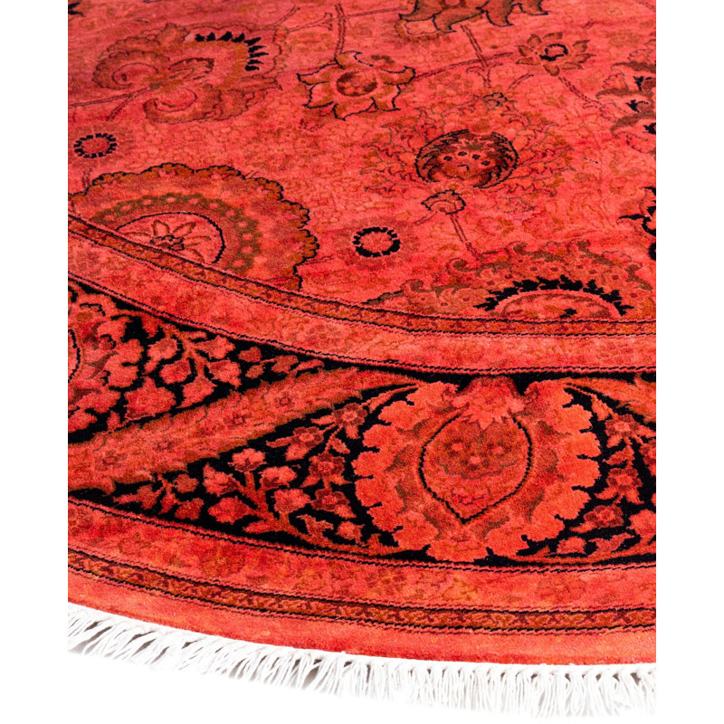 Overdyed One-of-a-Kind 6' 1" X 6' 1" Hand Knotted Area Rug