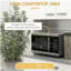 Armoire de cuisine indépendante moderne de 71 pouces avec armoire et rangement HomCom