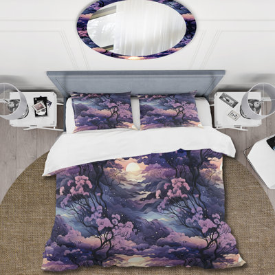 Dusky Dreamscapes Moody Patterns I - Floral Duvet Cover Set