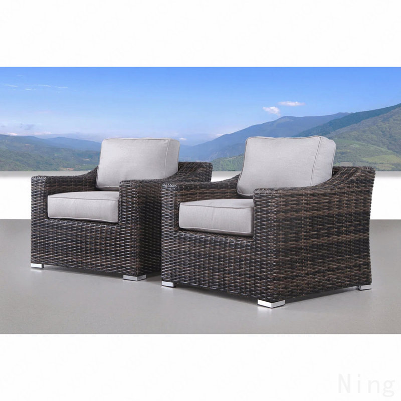 Chaise de patio avec coussins 2