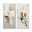 Ensemble de 2 reproductions de toiles abstraites sur fond beige et jaune, scandinaves modernes-102584401-102584404