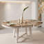 Ensemble de salle à manger en bois 5 pièces avec rallonge amovible et 4 chaises rembourrées-62771234