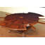 84" Round Perimeter Leaf Mahogany Dining Table