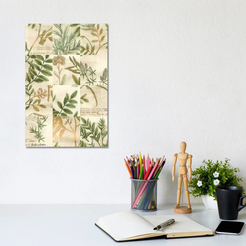 Garden Grid I by Johann Wilhelm Weinmann - Wrapped Canvas Painting, 20.32 cm H x 30.48 cm W