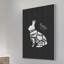 « lapin formation », reproduction d’art sur bois blanc-20837025