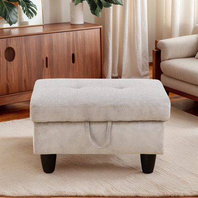 Claritza Upholstered Ottoman by Ebern Designs