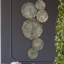 Sculpture murale abstraite en métal doré, 35,5 po
