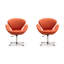 Chaise ballon rembourrée en métal Raspberry Modern-25675681