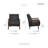 Velsen 26" Mid-Century Modern Accent Chair with Top Grain Leather, Solid Wood Arms, High-Density Foam over Pocket Coils-727361150