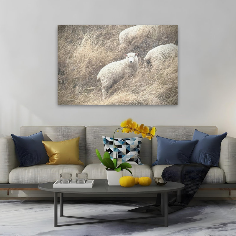 Sheep and Nature Highland Grace Art, H 40 po x l 60 po