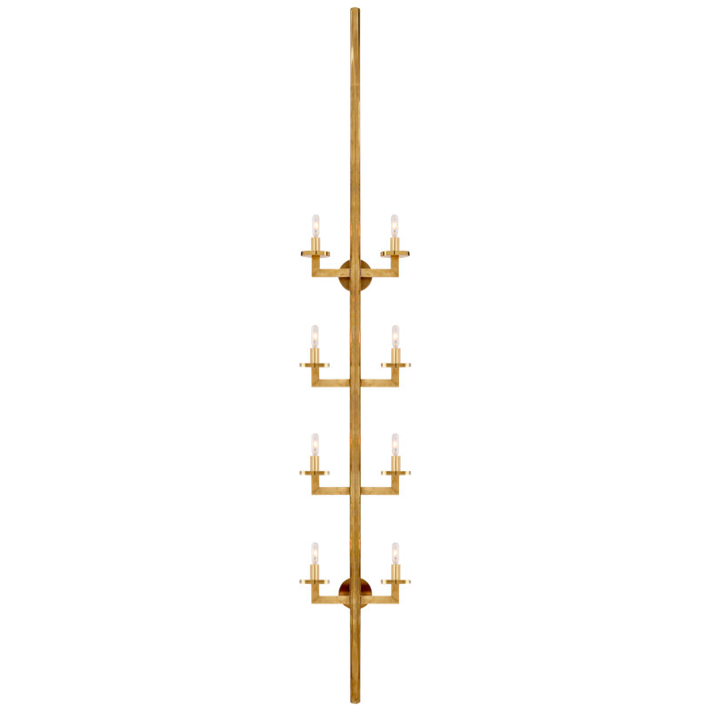 Liaison 8 - Light Candle Wall Light, Antique Burnished Brass