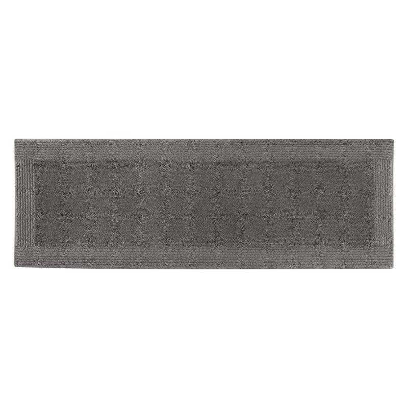 Tapis pour salle de bain réversible 100% coton 24 GSM 36 "bleu, Gris clair, L 60 po x l 24 po