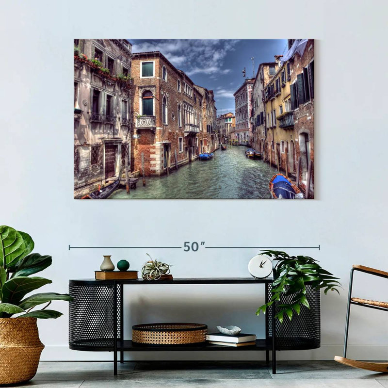 Lilie Venice Street Canal, H 32 po x l 48 po