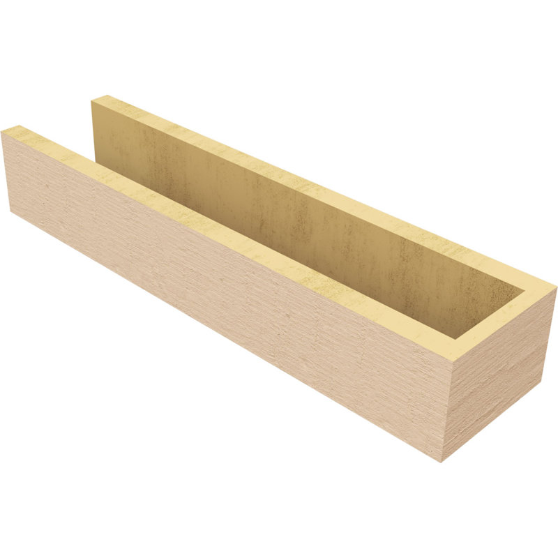 Block Block Woodgrain TimberThane Raider Tail, apprêté brun clair, H 4 po x l 24 po x P 6 po