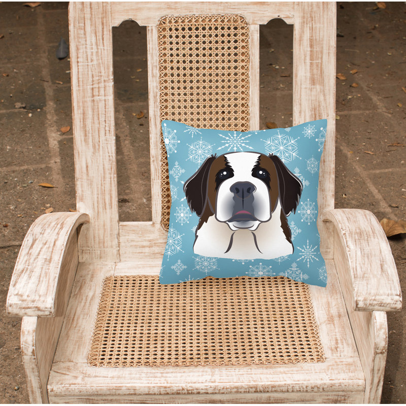  Coussin Snowflake Saint Bernard