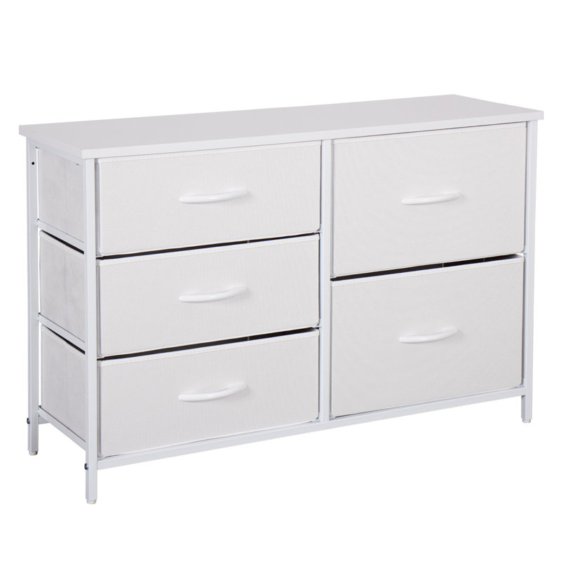 Bisto 5 Drawer Storage Drawer, White
