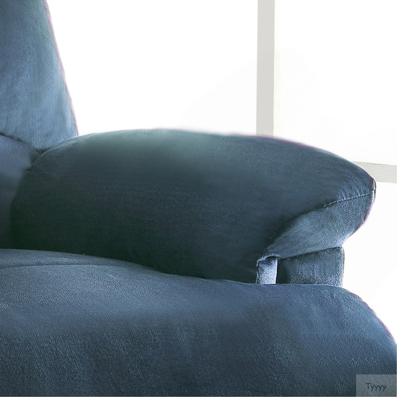 Fauteuil inclinable avec accoudoirs coussinés, Bleu