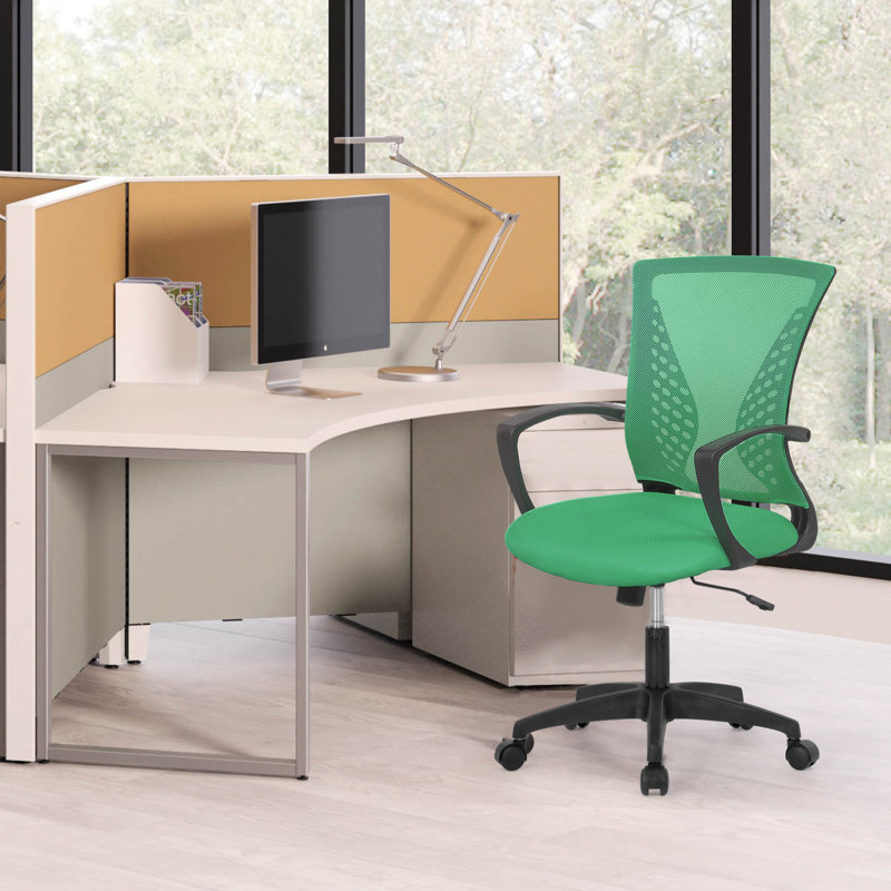 Ergonomic Task Chair Adjustable Height Office Chair Swivel Rolling Computer Chair Executive Desk Chair with Lumbar Support Armrest for Home Office