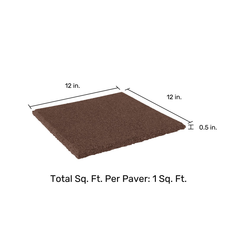 GroundSmart 12" Flat Paver - (12), Brown