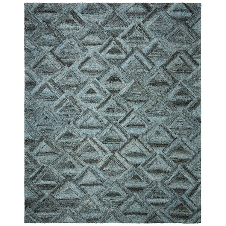 Mitchem Hand Tufted Performance Geometric Rug