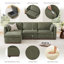 Canapé modulaire rembourré de 112 po avec repose-pieds Sayette 4 pièces Sayette-22328344