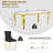 7-Piece Dining Table Set, Marble Veneer MDF Dining Table, With 6 Velvet Dining Chairs-84301913-84296854