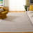 Ebony Hand Tufted Wool/Cotton Striped Rug in Brown/Ivory-1743440102