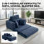 Canapé-lit Cloud-Like Dream: chaise longue surdimensionnée désossée - canapé-lit convertible 3-en-1 pour une détente confortable et un confort peu encombrant-507840038