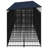 Vidaxl Dog Kennel Black Powder-Coated Steel 198.4 Sq Ft Dog Kennel