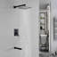 Système de douche mural 10 pouces avec robinet de baignoire cascade, robinet de douche à poignée simple, ensemble de garniture de douche à haute pression en laiton avec valve brute-110359263