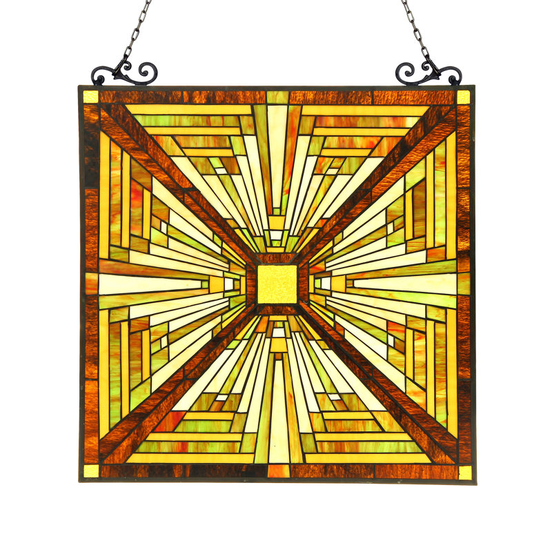 Panneau de vitrail en verre à peinture fusionnée