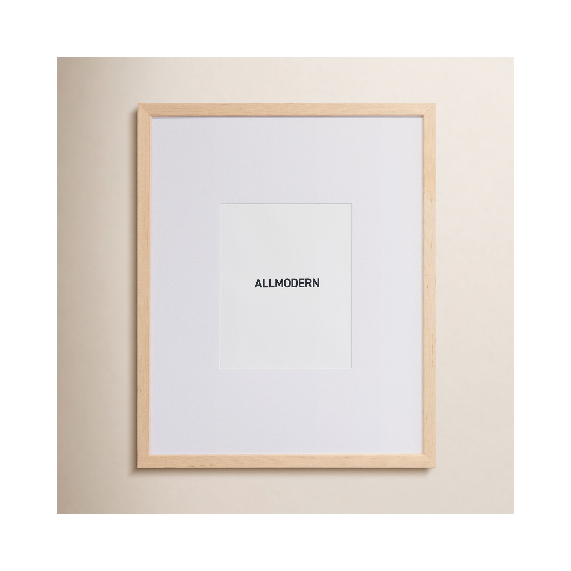 Capullo Wood Matte Picture Frame with Mat, 8" x 10", Natural, 4" x 6"