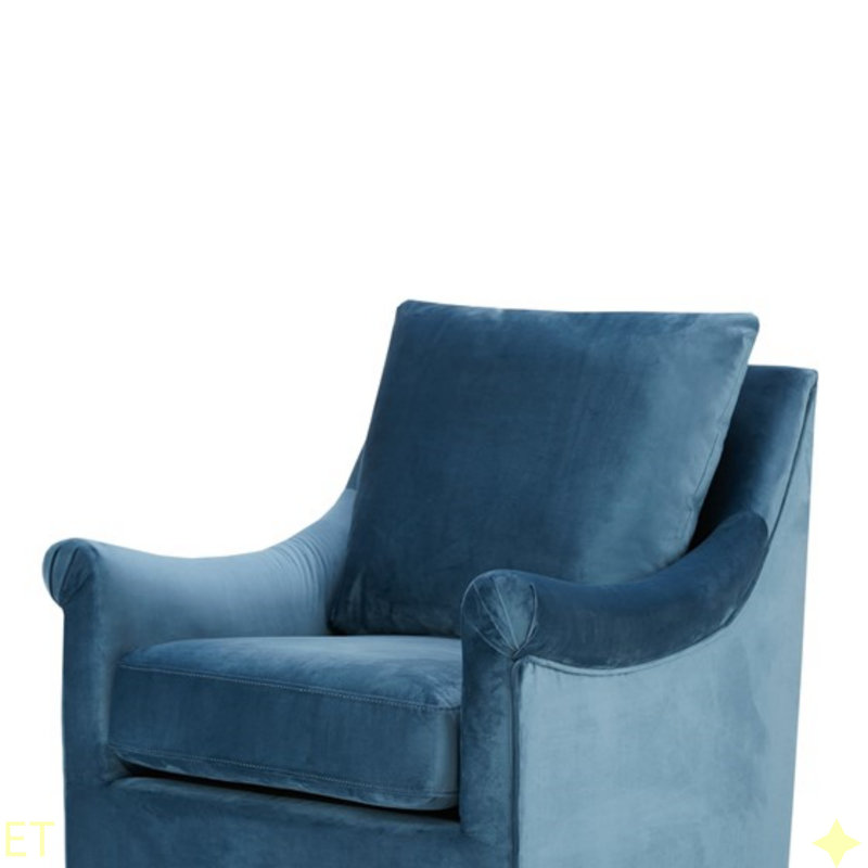 Fauteuil pivotant Deanna, fauteuil d'appoint pivotant rembourré