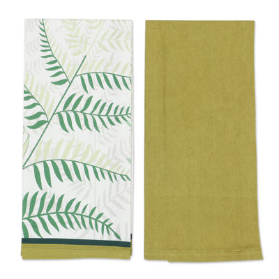 One Allium Way® Handmade Pistachio Jungle Cotton Dish Towels (Set Of 2)