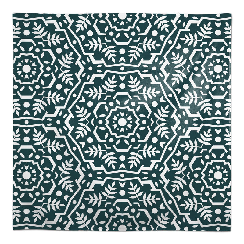 Floral Polyester Tablecloth, 58" L x 58" W