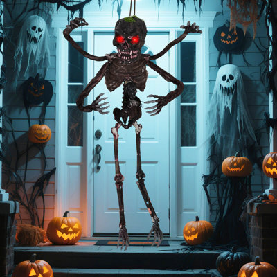 Décoration de Noël animée 6 pi avec bras suspendus zombies illuminés