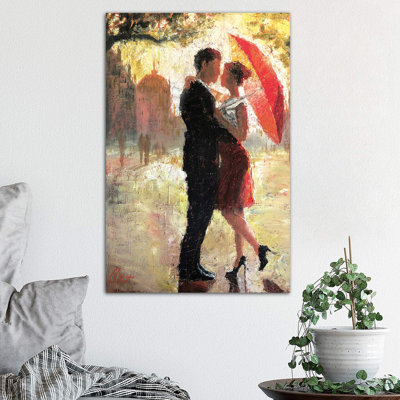 «Red Umbrella Romance I» par Christopher Clark, reproduction d'art