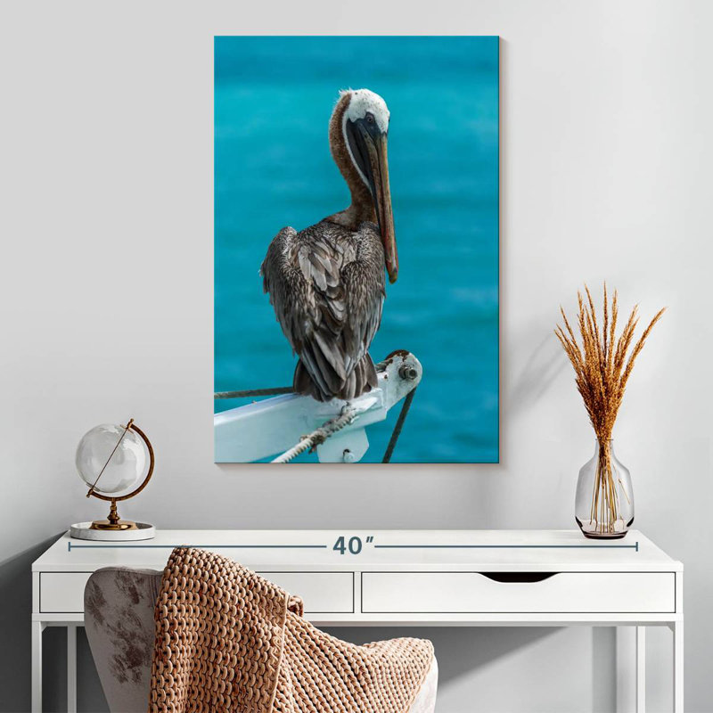 Brampt Perched Brown Pelican, 30" H x 20" W
